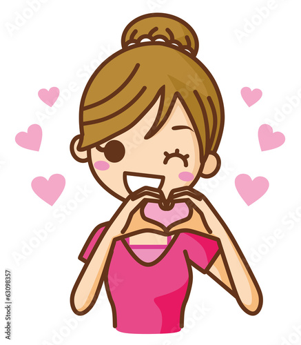 手でハートをつくる女性 Buy This Stock Vector And Explore Similar Vectors At Adobe Stock Adobe Stock