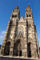 Wall Mural - Gothic cathedral of Saint Gatien in Tours, Loire Valley  France