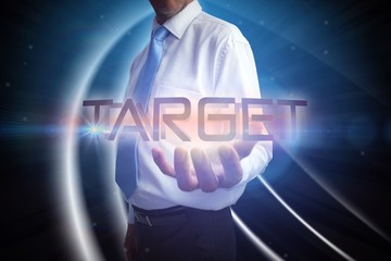 Aufkleber - Businessman presenting the word target