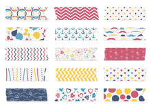Washi Tape Strips, Scrapbook Elements