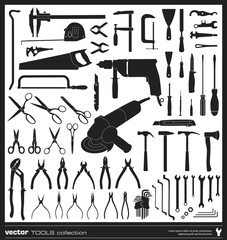 Tools vector silhouettes