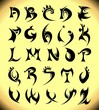 Gothic alphabet. Vector