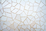 White ceramic mosaic pattern in the park Guell