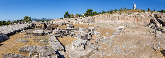 Panorama of Telesterion, ancient Eleusis, Attica, Greece