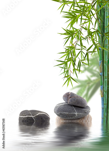 Obraz w ramie bambou et galets