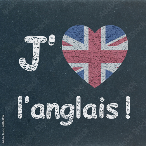 J Aime L Anglais Sur Tableau English Drapeau Coeur Langues Acheter Cette Illustration Libre De Droit Et Decouvrir Des Illustrations Similaires Sur Adobe Stock Adobe Stock