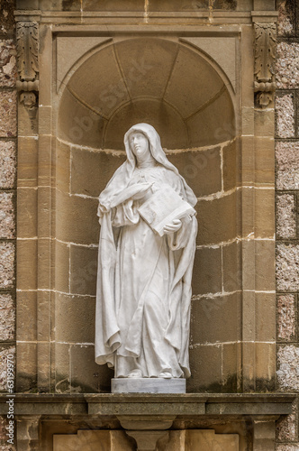 Fotografie, Obraz St Teresa of Avila statue, Monstserrat, Catalonia, Spain