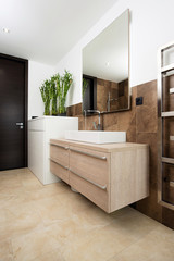 interior of modern bathroom