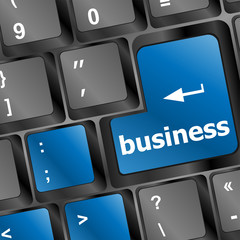 Poster - Business button on a computer keyboard key