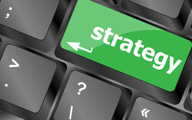 Poster - Strategy button on keyboard key button