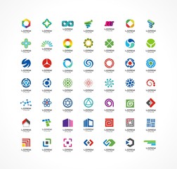 set of icon design elements. abstract logo ideas.