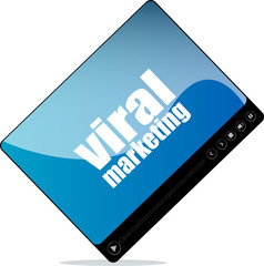 Poster - Video media player for web with viral marketing words