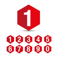 Poster - Number set vector