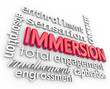 Immersion 3D Word Background Total Involvement Captivation