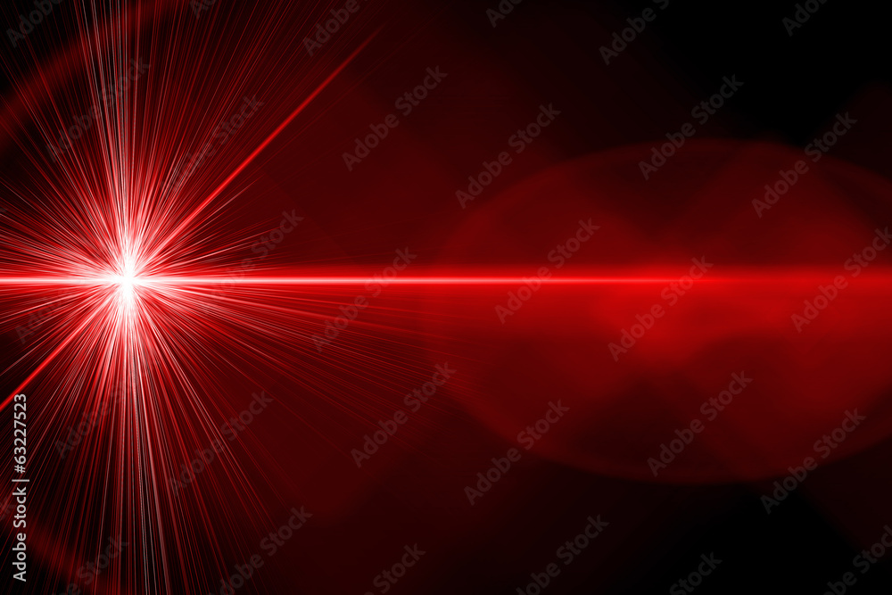 Red laser light - obrazy, fototapety, plakaty 