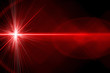 canvas print picture - Red laser light