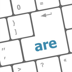 Poster - are word on computer keyboard key