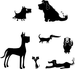 Sticker - Set of funny dogs