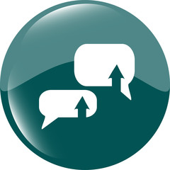 Poster - Upload from cloud icon. Upload button. Load symbol