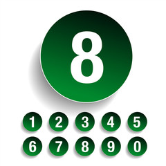 Poster - Number set vector green