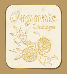 Wall Mural - Orange Label