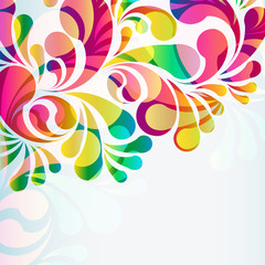 Aufkleber - Abstract colorful arc-drop background.