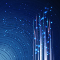 Aufkleber - abstract techno design elements on a blue background.