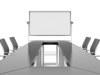 Wall Mural - conference table and board for presentations