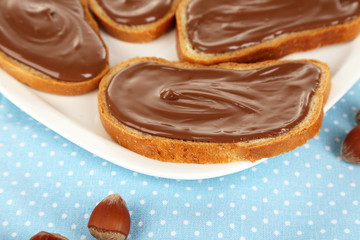 Sticker - Bread with sweet chocolate hazelnut spread