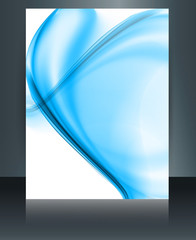 Wall Mural - technology abstract brochure template beautiful wave reflection