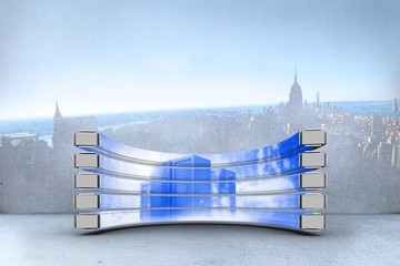 Aufkleber - Composite image of server tower on abstract screen