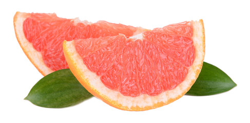 Sticker - Ripe grapefruit isolated on white