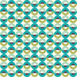 Circle seamless pattern in green tints. Vector illustration