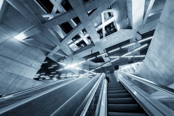  Moving escalator in the business center