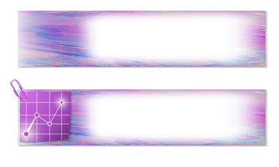 set of two banners with the texture and graph