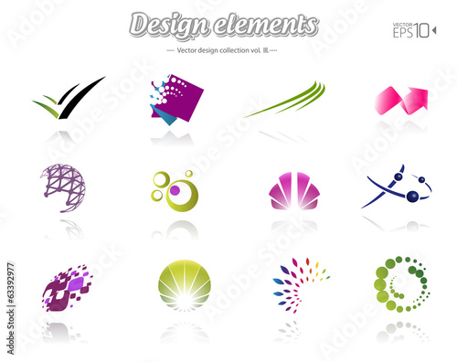 Fotografía Color design set, isolated, vector illustration