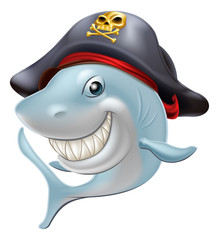 Pirate shark cartoon