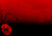 WW1 First World War Abstract Background With Poppy