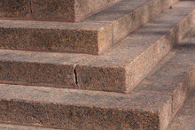 Stairs Made Of Red Granite
