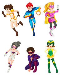 Sticker - A male and female superheroes