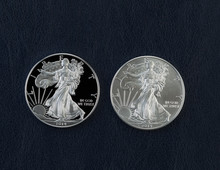 Proof And Uncirculated American Silver Eagle Dollar Coins
