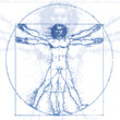 Leonardo Da Vinci Vitruvianischer Mann, Eins-Null-Raster