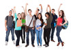 © Andrey Popov - Successful University Students Over White Background