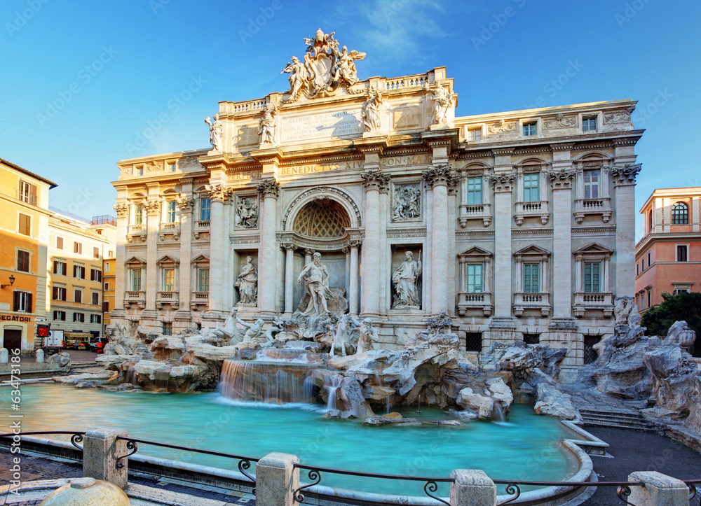 Trevi Fountain, rome, Italy. - obrazy, fototapety, plakaty 