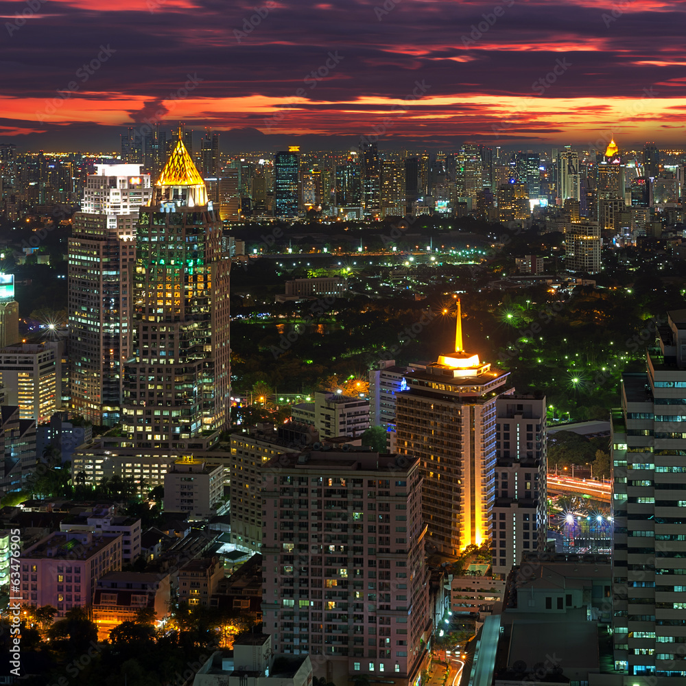 Cityscape of bangkok. - obrazy, fototapety, plakaty 