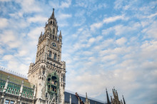 Neues Rathaus Building In Munich, Germany