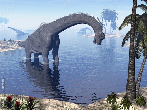 brachiosaurus-dinozaur-w-wodzie-3d-render