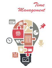 Poster - Time management infographics concept