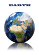 Earth globe map