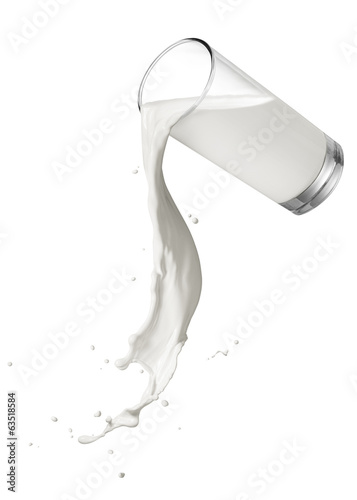 Naklejka - mata magnetyczna na lodówkę spilling milk